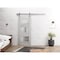 Vdomdoors Sturdy Barn Door 24 x 80in, Light Grey Oak W/ Frosted Glass, SS 6.6FT Rail Hangers Heavy Set SETE6933BD-S-OAK-24 - alternate 4